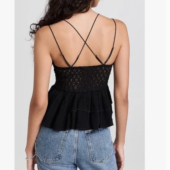 FP one Free People Cami Top Intimatley Black Lace Small S - Picture 4 of 6
